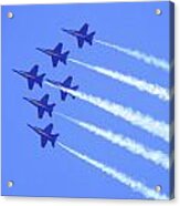Souring With The Blue Angels Acrylic Print