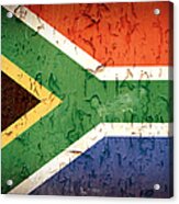 South African Flag Vintage Acrylic Print