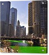 St Patrick's Day Chicago Acrylic Print