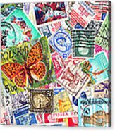 Stamp Collection . 3 To 1 Proportion Acrylic Print