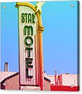 Star Motel Retro Sign Acrylic Print