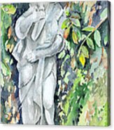 Statue In The Garden Acrylic Print