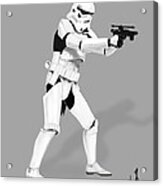 Storm Trooper Digital Drawing Acrylic Print