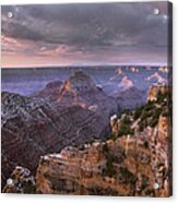 Stormy Skies Over Vishnu Temple Grand Acrylic Print