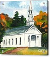 Sudbury Chapel In Fall Ii Acrylic Print