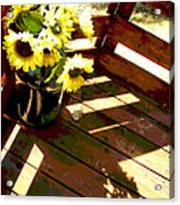 Sunflower Patio Acrylic Print
