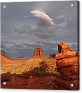 Sunset At Monument Valley Acrylic Print