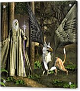 The Wizard And The Griffon Acrylic Print