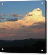 Thunderstorm Over Deerfield River And Green Mountains Acrylic Print