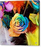 Tie Dyed Roses In Japan Acrylic Print
