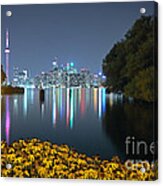 Toronto Night Skyline Acrylic Print