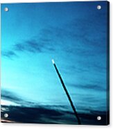 Trail Of Smoke Behind The Space Shuttle At Launch Acrylic Print