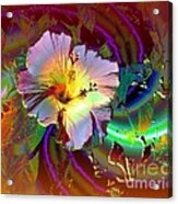 Tropical Hibiscus Explosion Acrylic Print