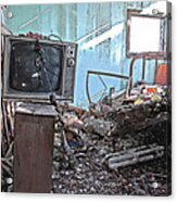 Tv On Stand Acrylic Print