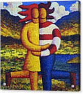 Two Lovers In A Landscape By A Lake Acrylic Print