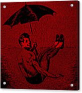 Umbrella Red Acrylic Print