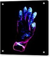 Used Surgical Glove, Negative Image Acrylic Print