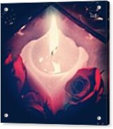 Vela Y Rosas #instagram #vela #velas Acrylic Print