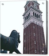 Venice Bell Tower St Marks Horses Acrylic Print