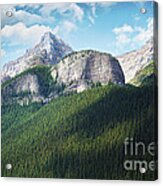 View Of The Rocky Mountains In Alberta Acrylic Print