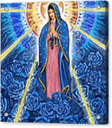 Virgin Of The Blue Roses Acrylic Print