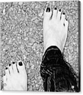 Walking Barefoot Acrylic Print