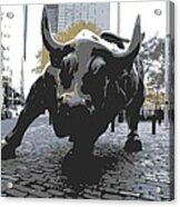 Wall Street Bull Color 6 Acrylic Print