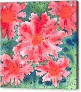 Watercolor Flowers Acrylic Print