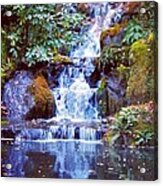 Waterfall - Portland Japanese Garden Portland Or Acrylic Print