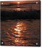 Wave Reflections At Sunrise Acrylic Print