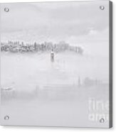 Winter Landscape With Fog Acrylic Print