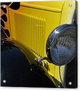 Yellow Flame Vintage Car Acrylic Print