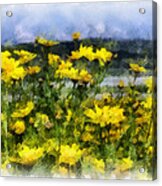 Yellow Landscape Acrylic Print