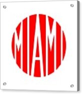 Vintage Logo Miami Motorcycles Acrylic Print