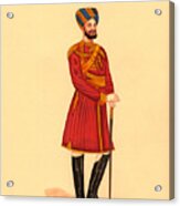 Governor-bodyguard-madras-1912-east-india-company-period-vintage-painting-art Acrylic Print