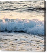 Sea Waves Late In The Evening Acrylic Print