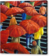 01149 Climbing Umbrellas Acrylic Print