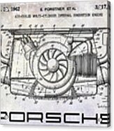 1962 Porsche Engine Patent Acrylic Print