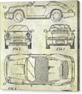1990 Porsche 911 Patent Acrylic Print
