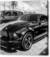 2007 Ford Shelby Hertz Mustang Gth Convertible  Bw #1 Acrylic Print