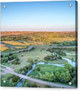 Aerial View Of Dismal River In Nebraska #1 Acrylic Print