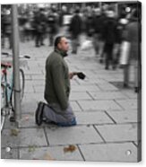 Beggar On Street #1 Acrylic Print