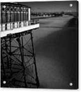 Blackpool North Pier Pavilion And Beach Seafront Lancashire England Uk #1 Acrylic Print