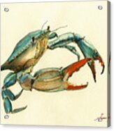 Blue Crab Painting #1 Acrylic Print