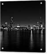 Chicago-skyline 2 Bw #1 Acrylic Print