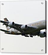 Etihad Airways Airbus A380 #11 Acrylic Print