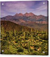 Four Peaks Golden Hour Acrylic Print