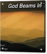 God Beams In The Mountains #1 Acrylic Print