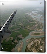 Helmand River Valley From The Air #1 Acrylic Print