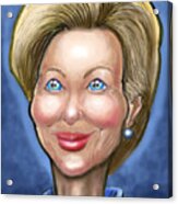Hillary Clinton Caricature #1 Acrylic Print